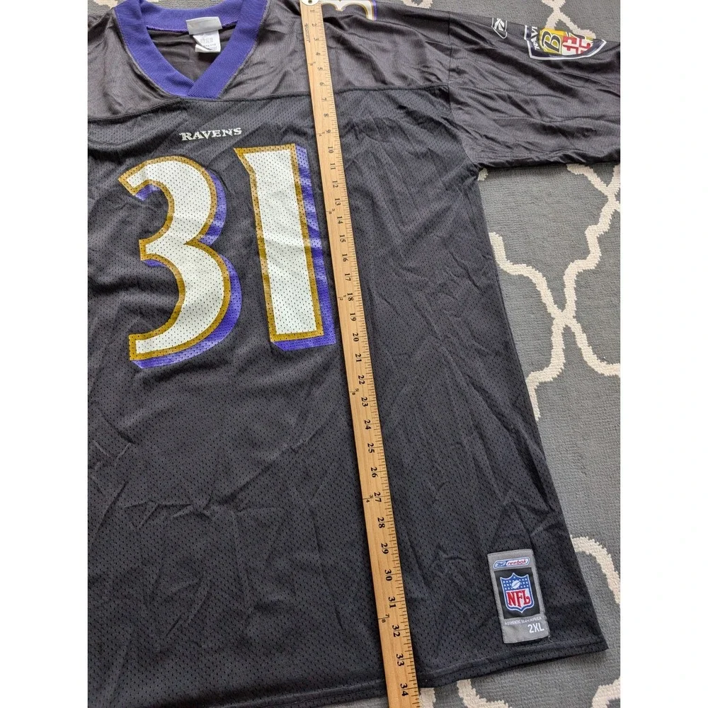 Jamal Lewis Baltimore Ravens Jersey Mens 2XL Black Reebok Y2K‎ Vintage NFL
